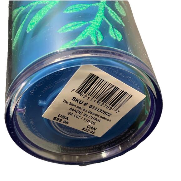 Starbucks Holiday 2022 Color Changing Blue Berry Corsage Venti Tumbler 24oz NWT - Picture 3 of 4